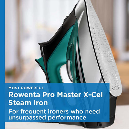 Rowenta Pro Master Stainless Steel Soleplate Steam Iron for Clothes, 1775 Watts, 210 g/min, 400 Microsteam Holes, Anti-Drip, Auto Shutoff, Powerful Steam, DW8360, Black & Blue 🍁 All In One Marketplace Canada Rowenta