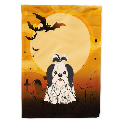Caroline's Treasures BB4354CHF Halloween Shih Tzu Black White Flag Canvas House Size, Large, Multicolor