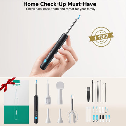 Bebird Ear Wax Removal Tools, Bebird Ear Cleaner, 1080P HD Endoscope, Wireless Earwax Removal Tools with 6 LED Lights, Compatible with iPhone & Android and Kids, Adults (Black) - Available at All In One Marketplace Canada