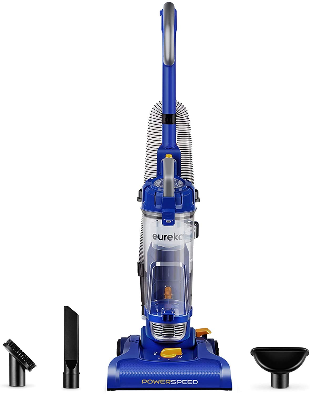 Eureka Powerful Bagless Upright Vacuum Cleaners for Home Pets, Lightweight Household Vacuum Cleaner for Carpet and Hard Floor, PowerSpeed NEU182C with 5 Height Adjustment, Blue EUREKA