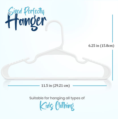 Utopia Home Kids Hangers - Plastic Baby Hangers for Closet - Childrens Hangers for Clothes & Infant Hangers for Closet - Ideal for Everyday Standard Use (White, Pack of 60) - Available at All In One Marketplace Canada