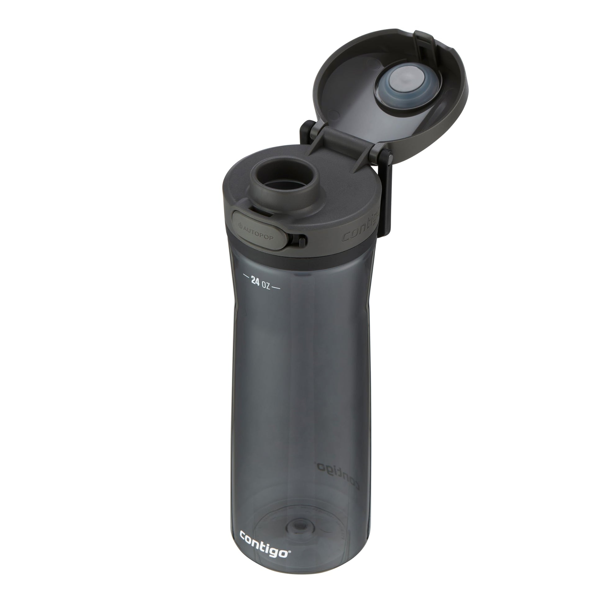 Contigo Jackson 2.0 Tritan Water Bottle with Leak-Proof AUTOPOP Locking Lid, BPA-Free Plastic, Dishwasher Safe, Licorice, 24 oz (709 mL)