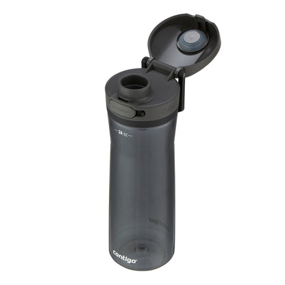 Contigo Jackson 2.0 Tritan Water Bottle with Leak-Proof AUTOPOP Locking Lid, BPA-Free Plastic, Dishwasher Safe, Licorice, 24 oz (709 mL)