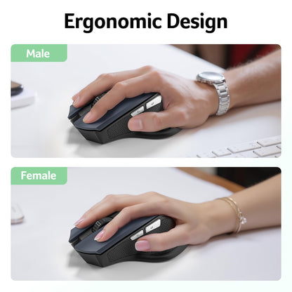 Acer Wireless Mouse for Laptop, 2.4GHz Computer Mouse Wireless with USB Receiver, Portable Cordless Mice, 3 Adjustable DPI Ergo USB Mice, 6 Buttons, Medium to Large Sized Hands for PC, Laptop, Desktop - Available at All In One Marketplace Canada