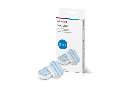 Original Bosch TCZ8002US Descaling Tablets, 3 Tablets Per Pack, 2-in-1 Eliminates Limescale and Protects Against Corrosion, For Bosch VeroCafe Fully Automatic Espresso Machines
