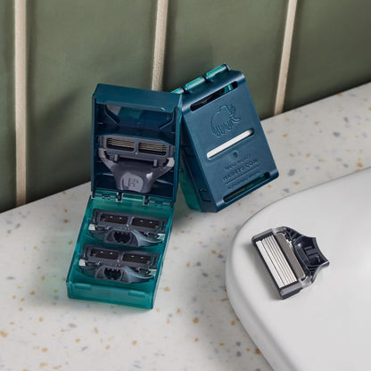 Harry's Original Blades - Men's Razor Refill Pack for Smooth Shaving - Razor Head Replacement - Five Sharp Blades - Flexible Hinge - Moisture Strip - Precision Trimmer - 14 count - Available at All In One Marketplace Canada
