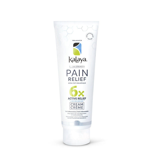 KaLaya 6X Extra Strength Pain Relief Cream with Arnica for Arthritis, Joint, Muscle, Back, Neck, Shoulder, Hand and Knee Pain- Medically formulated with 6 Natural Active, Pain Blocking & Anti inflammatory Ingredients (100g - Pack of 1) - Available at All In One Marketplace Canada