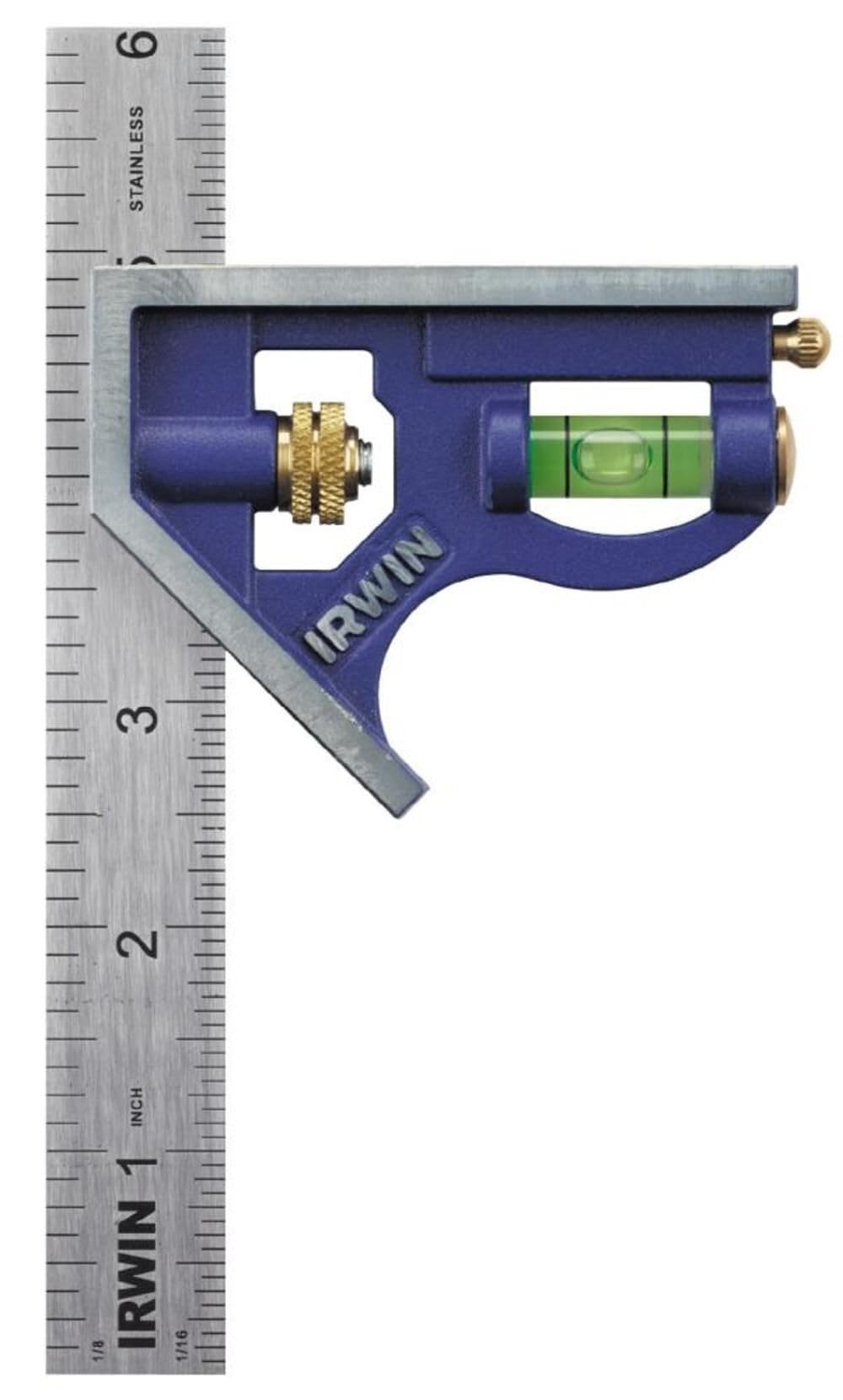 IRWIN Tools Combination Square, Metal-Body, 6-Inch (1794468) , Blue