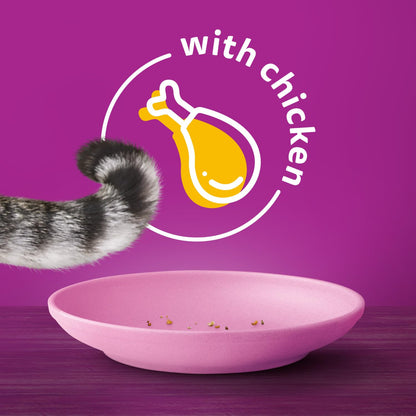 WHISKAS Meaty Selections Dry Cat Food with Real Chicken, Large 9.1kg Bag