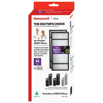 Honeywell HRF-H2C True HEPA Replacement Filter (H) for Air Purifiers, Pack of 2 Filters (H) Honeywell