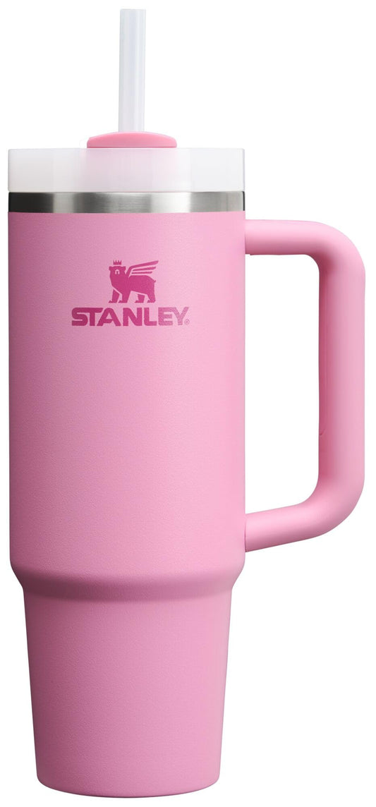 Gobelet Stanley Quencher H2.0 avec poignée et paille 887 ml | Couvercle 3 positions Flowstate | Compatible porte-gobelet pour voyage | Tasse isotherme en acier inoxydable | Sans BPA | Pivoine 🍁 All In One Marketplace Canada