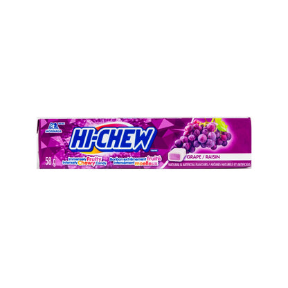 Hi Chew - Fruit Chewy Candy Grape, 12 sleeves of 58 g each