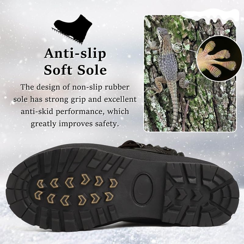 Womens Snow Boots Waterproof Warm Fur Lined Ankle Booties Ladies Lace Up Hiking boots Non Slip Platform Boots with Side Zipper Outdoor Winter Boots 🍁 All In One Marketplace Canada