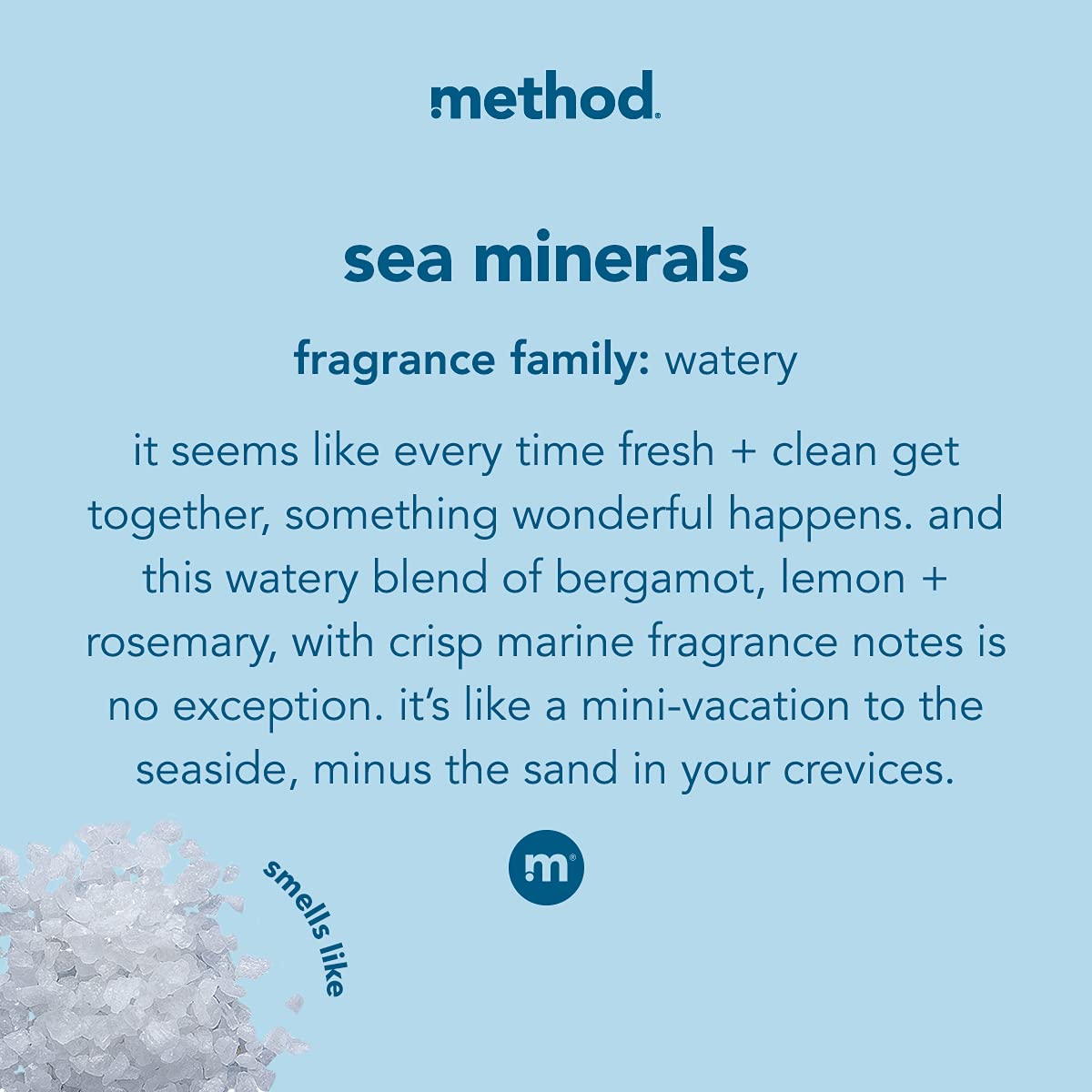 Method Foaming Hand Soap, Biodegradable Formula with Foaming Soap Dispenser Made of 100% Recycled Plastic, Sea Minerals Scent, 300 ml Soap Pump Bottles, 6 Pack Method