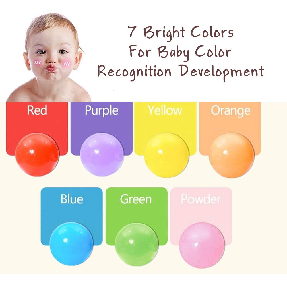 Wonder Space Soft Pit Balls, Chemical-Free Crush Proof Plastic Ocean Ball, BPA Free with No Smell, Safe for Toddler Ball Pit/Kiddie Pool/Indoor Baby Playpen, Pack of 100, (Mix - Primary)