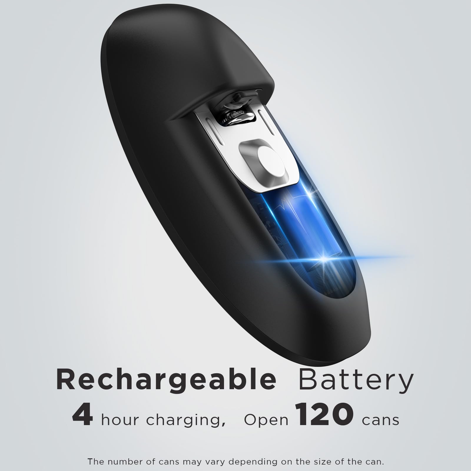 Canslab Ultrablade PRO- Auto Stop Rechargeable Electric Can Opener for Seniors with Arthritis- Battery Automatic Can Opener for Any Size Can - Smooth Edge, Food Safe, Easy Handsfree One Touch, Black - Available at All In One Marketplace Canada