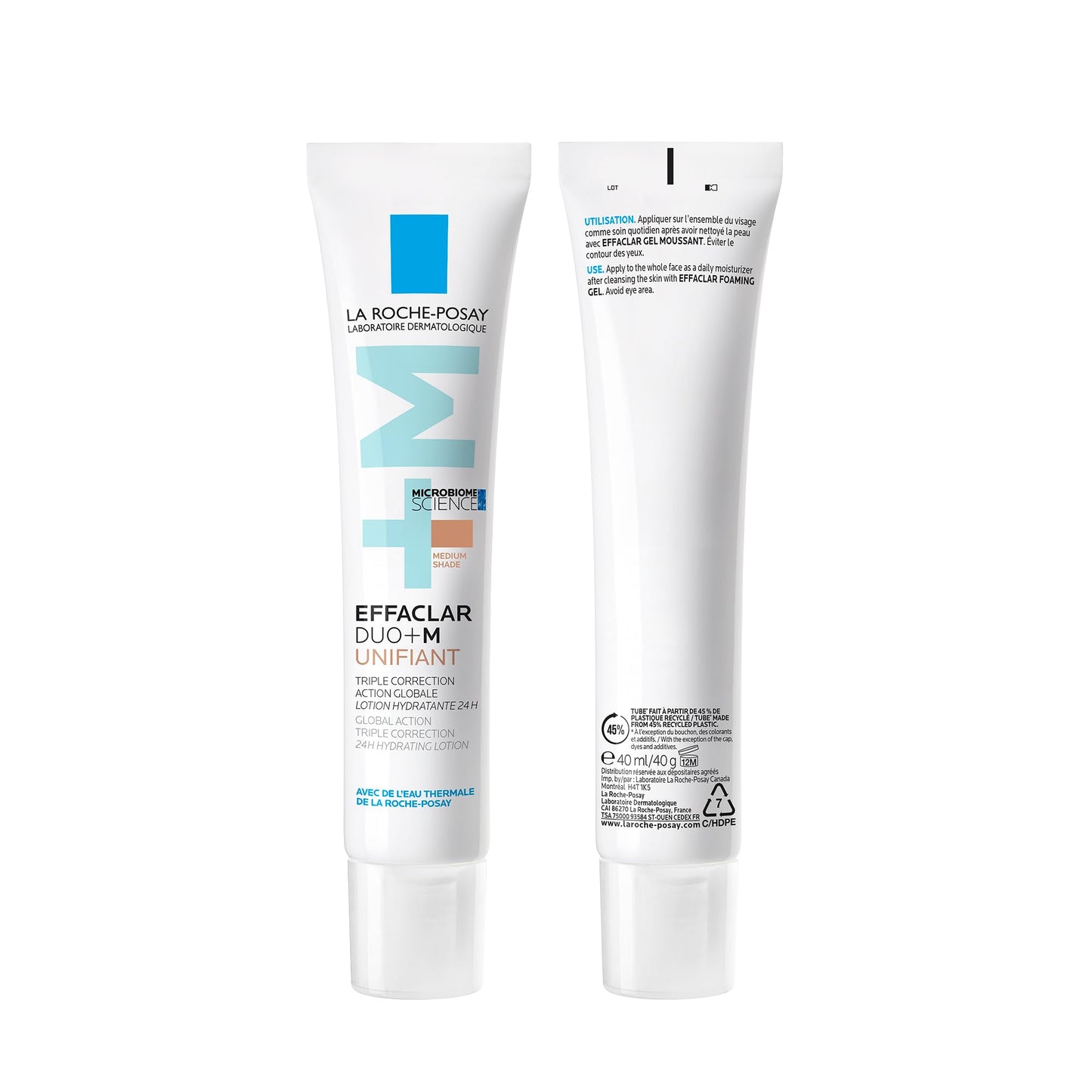 La Roche-Posay Tinted Moisturizer, Effaclar Duo [+] Unifying Tinted Correcting Care for Blemishes and Marks, Suitable for Acne-Prone Skin & Acne Marks, 40ml La Roche-Posay