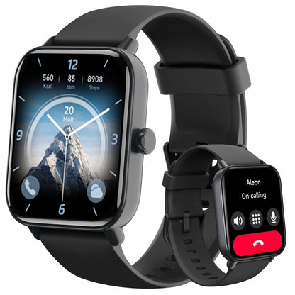 Smart Watch for Men Women (Answer/Make Call), Alexa Smartwatch Compatible with Android iOS, Fitness Tracker with Heart Rate SpO2 Sleep Monitor, 1.8'' HD DIY Dial Waterproof Watch with Bluetooth Call - Available at All In One Marketplace Canada