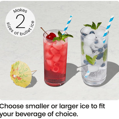 Iceman Dual-Size Ice Maker Countertop - Portable Ice Machine, Large and Small Ice Machine Maker with Self Cleaning, 9 Cubes in 7 Mins, 22lbs/24hrs, for Home, Kitchen, Office, Party, Ice Scoop Included - Available at All In One Marketplace Canada