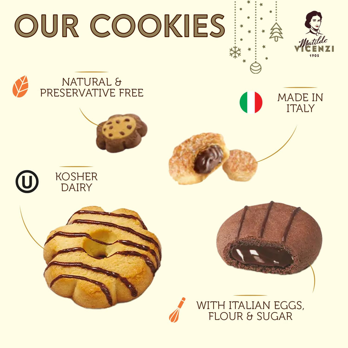 Matilde Vicenzi Roma Cookie Tin - Italian Pastries & Cookies in Individually Wrapped Trays - Bakery Dessert Gifts For Hosts, Birthdays and Thanksgiving - Puff Pastry, Assorted Cookies in Italian Design Gift Tin 32.5oz (920g)