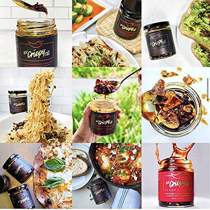 Hot Crispy Oil Original – All-Natural Blend with Fried Shallots, Garlic & Chili Peppers, 170g