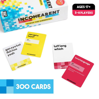 Incohearent, The Guess the Gibberish Party Game by Relatable, A Funny Card Game for Adults, Great for Bachelorettes, Includes 400 Cards, Instructions, and 1 Sand Timer What Do You Meme