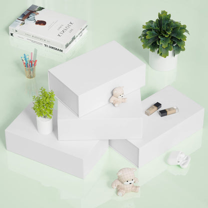 RYDDOY 9.5x6x3'' Gift Box, 5 Pack White Gift Boxes with Lids for Presents 🍁 All In One Marketplace Canada