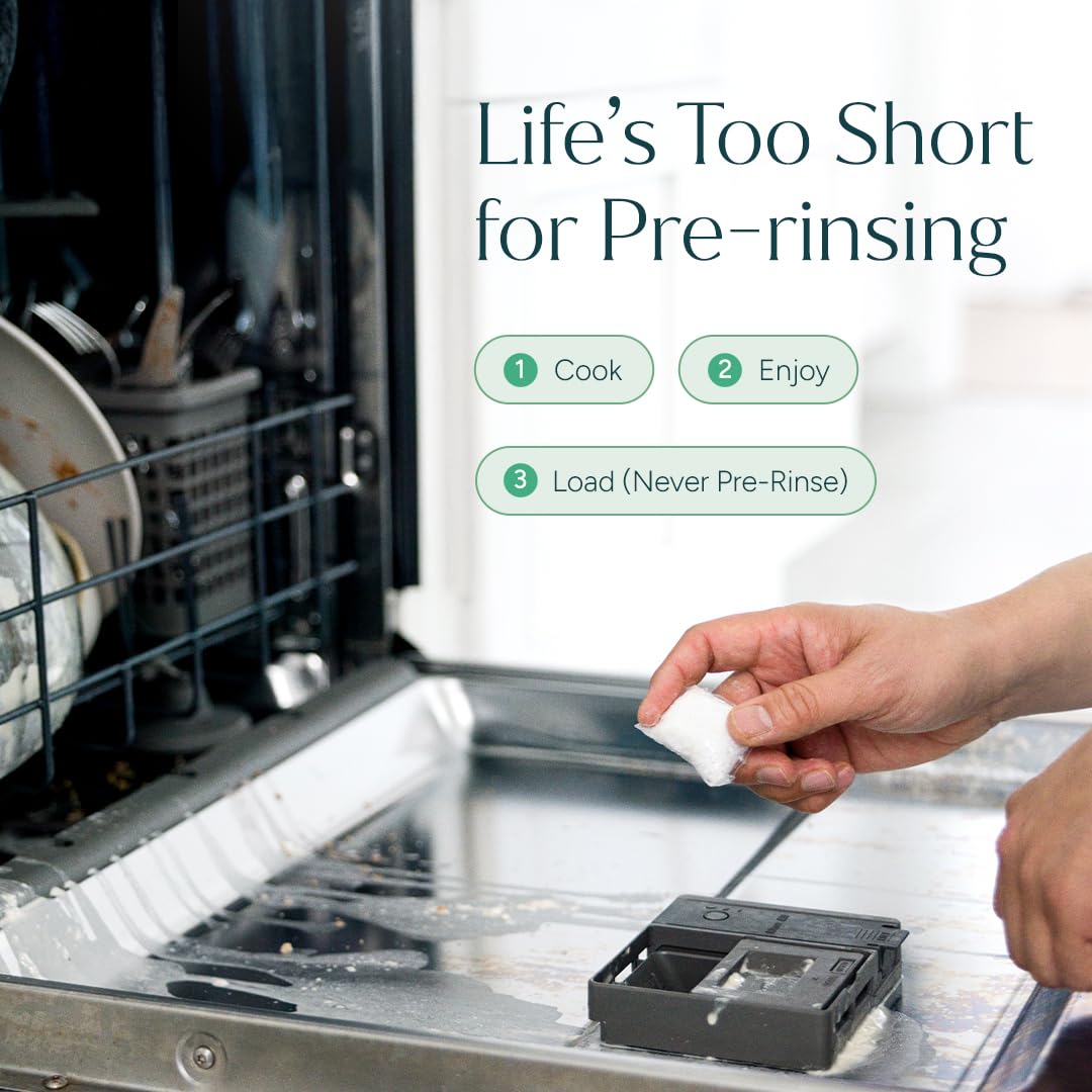 Puracy Dishwasher Pods, Natural Dishwasher Detergent, Free & Clear Dish tabs - Enzyme-Powered, Spot & Residue Free - TikTok Trend Items, Must Haves from TikTok Made Me Buy It (Free & Clear, 50 Count)
