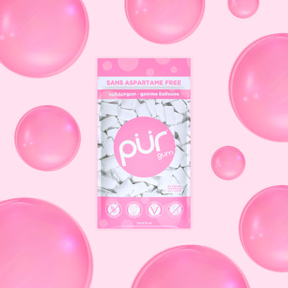 PUR Gum, Bubblegum, Xylitol Gum, No Artificial flavour, 660 Count (12x55)