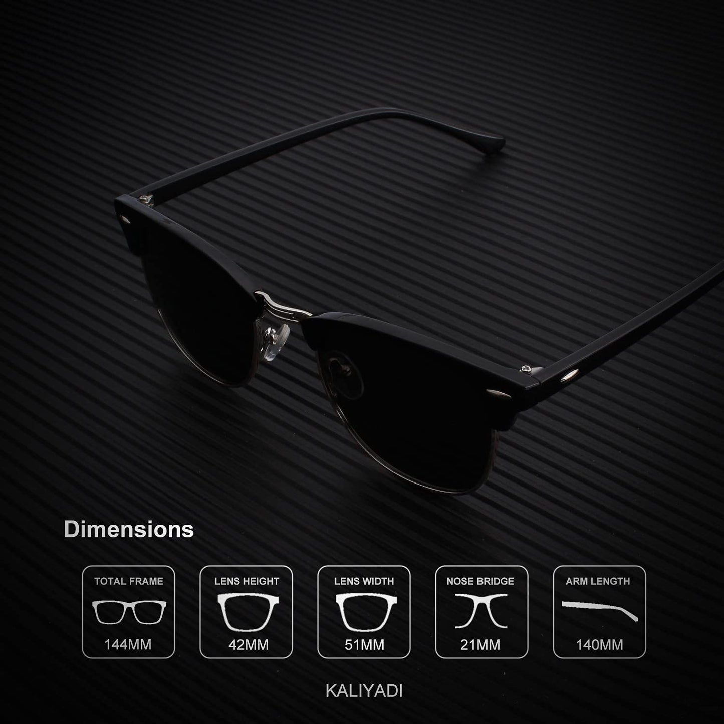 KALIYADI Polarized Sunglasses for Men and Women Unisex Sun glasses UV Blocking Lightweight