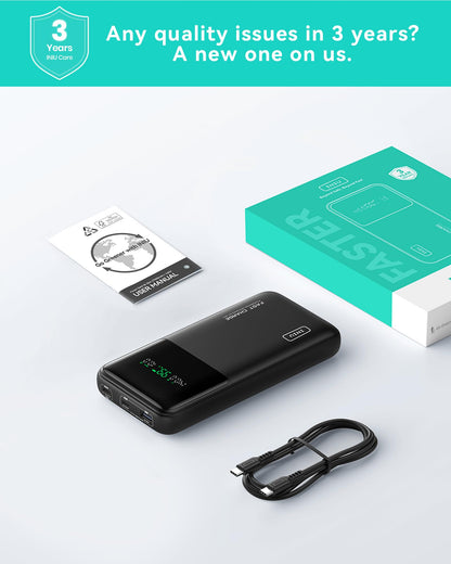 INIU 140W Laptop Power Bank, Flight-Safe 27000mAh High Capacity Portable Charger with USB C Cable, Digital Display Phone Charger, 3 Ports Travel External Battery Pack for MacBook iPad Steam Deck etc