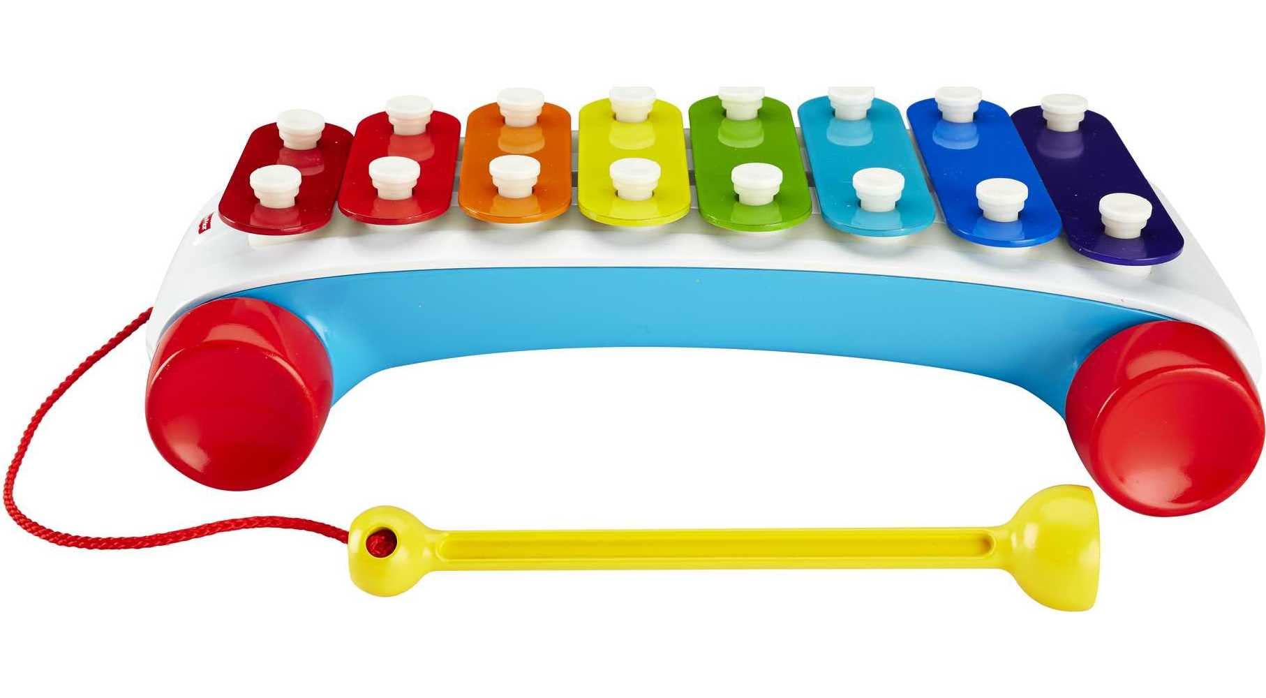Fisher-Price Toddler Pull Toy, Classic Xylophone Pretend Musical Instrument with Mallet for Preschool Kids Ages 18+ Months Fisher-Price