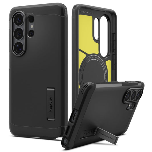 Spigen Case for Galaxy S26 Ultra Case, Full Camera Protection, Built-in Magnetic Ring, Drop Protection, Tough Armor MagFit Designed for Samsung Galaxy S26 Ultra - Black