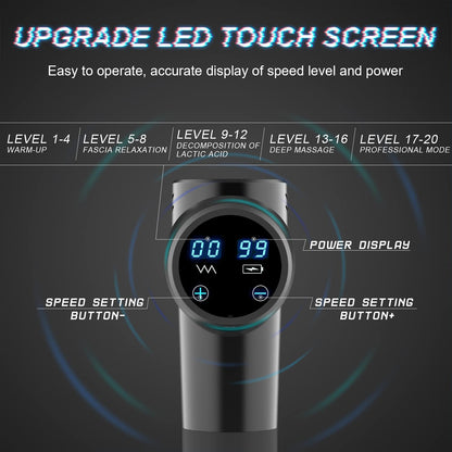 AERLANG Massage Gun,Mothers day gifts ideas Percussion Massage Gun, Muscle Handheld Deep Tissue Massager (Black)-– Six Different Adjustable Heads for Different Muscle Groups - 20 Speed Option - Available at All In One Marketplace Canada