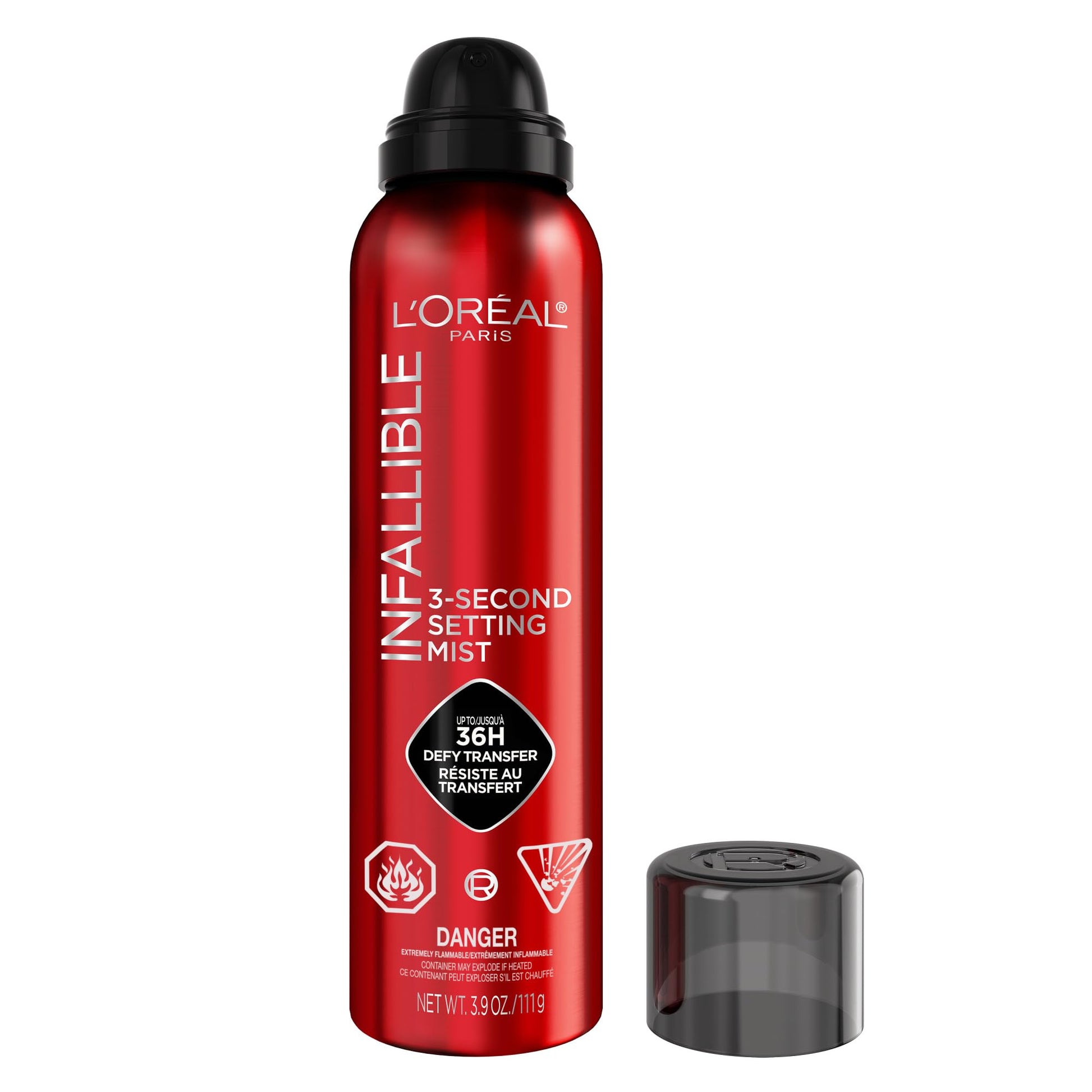 L’Oréal Paris Infallible 3-Second Makeup Setting Spray Jumbo Size, Microfine Mist for up to 36H Wear, Lightweight, Transfer Proof, Waterproof, Dries in 3 seconds, 150ml