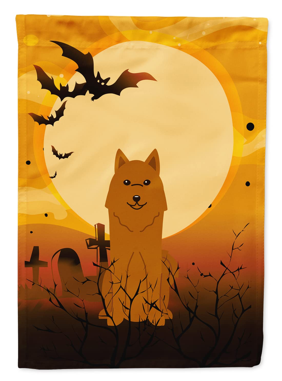Drapeau de jardin Caroline's Treasures BB4288GF, motif chien d'ours de Carélie, Halloween, petit, multicolore