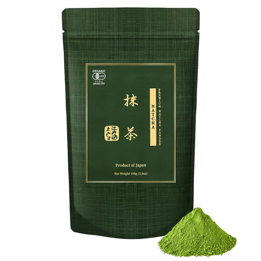 YEDOENSIS Premium Matcha - Organic Japanese Green Tea Powder, JAS Certified, Vegan & Gluten-Free (100g)