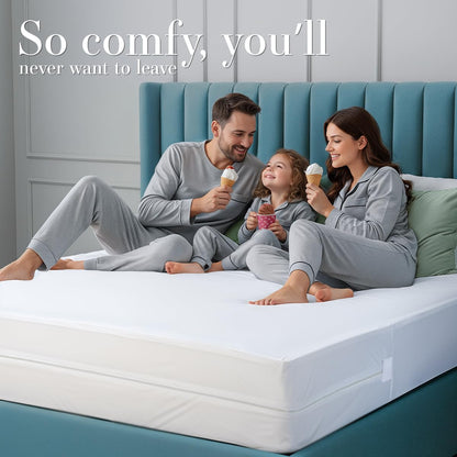 Utopia Bedding Zippered Mattress Encasement Full/Double - 100% Waterproof and Bed Bug Proof Mattress Protector - Absorbent, Six-Sided Mattress Cover