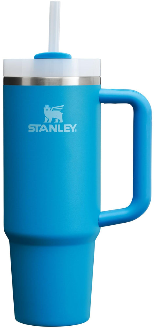 Stanley Quencher H2.0 Tumbler with Handle and Straw 30 oz | Flowstate 3-Position Lid | Cup Holder Compatible for Travel | Insulated Stainless Steel Cup | BPA-Free | Azure