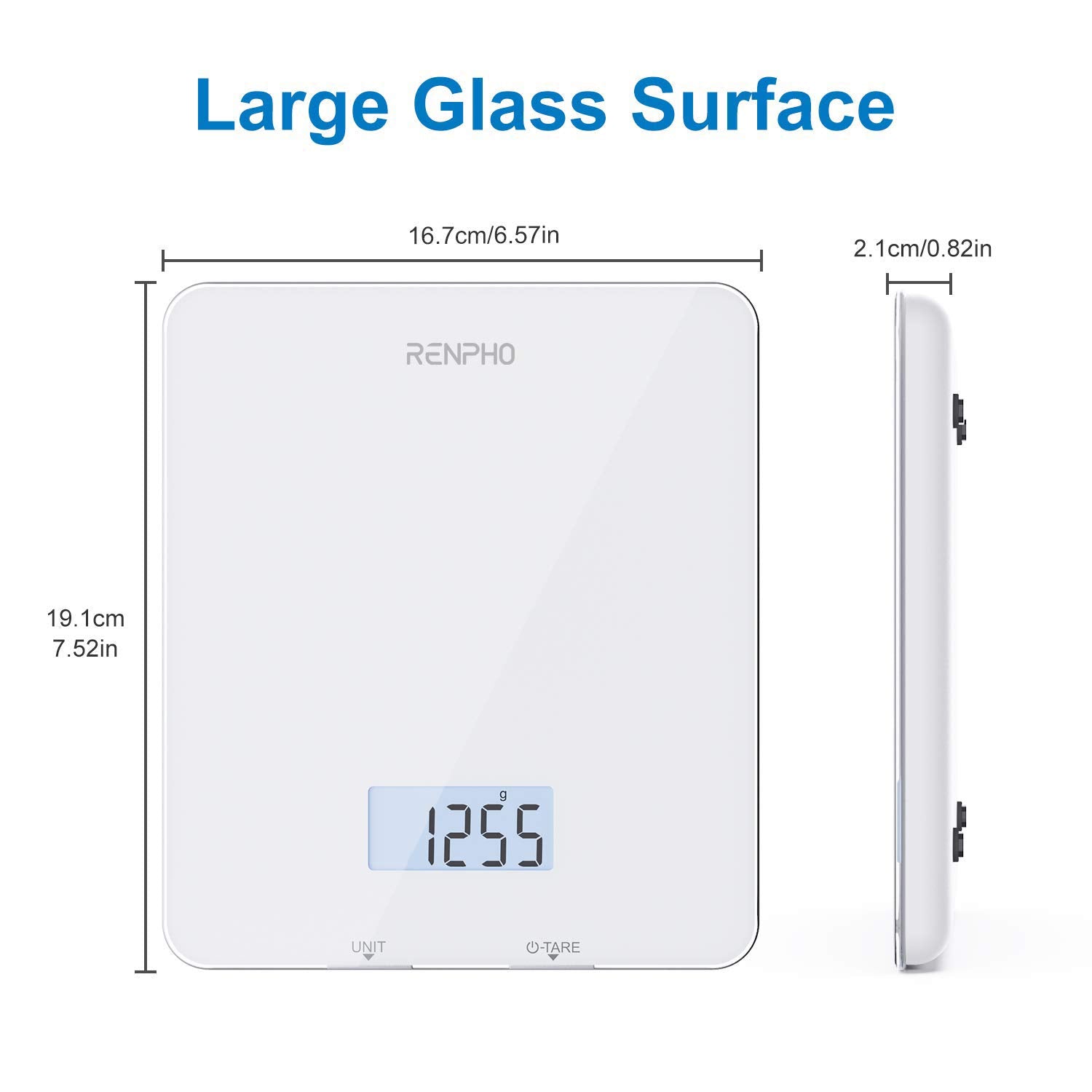 RENPHO Smart Food Nutrition Kitchen Scale, Food Scale for Food Ounces and Grams, Coffee Scale with Timer, Nutritional Calculator for Keto, Macro, and Calorie with Smartphone App, White - Available at All In One Marketplace Canada
