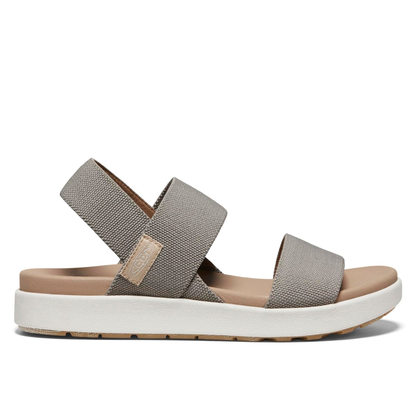 KEEN Women's Elle Backstrap Casual Platform Open Toe Wedge Sandals, Brindle/Birch, 8 KEEN