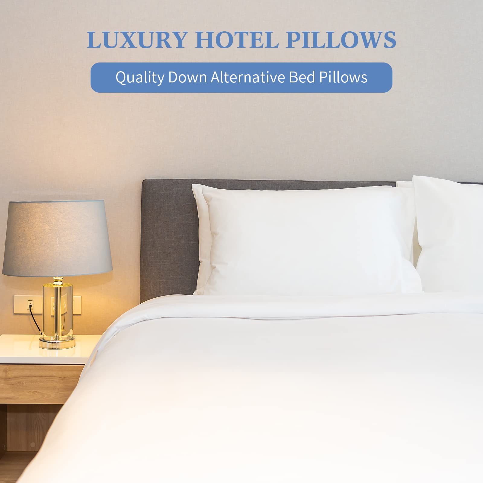 SHERWOOD Hotel Collection Soft Down Alternative Bed Pillows (Queen) - Available at All In One Marketplace Canada