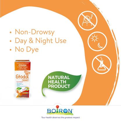 Boiron Stodal Children's Honey Cough Syrup, Twin Pack 2x200ml