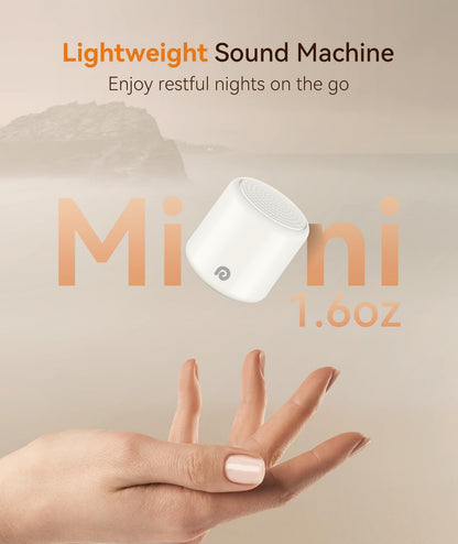 Dreamegg White Noise Machine - Portable Sound Machine Baby Adult, Travel White Noise Sound Machine, 16 Soothing Sounds, Rechargeable, Mini Sound Machine for Sleeping Baby Shower Home Hotel Gift, White - Available at All In One Marketplace Canada