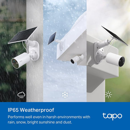 TP-Link Tapo Solar-Powered Security Camera Kit, 2K Wireless Battery Camera w/Solar Panel Base, Smart Person Detection, SD/Cloud Storage, Spotlight Color Night Vision, No Hub Needed (Tapo C410 KIT) - Available at All In One Marketplace Canada