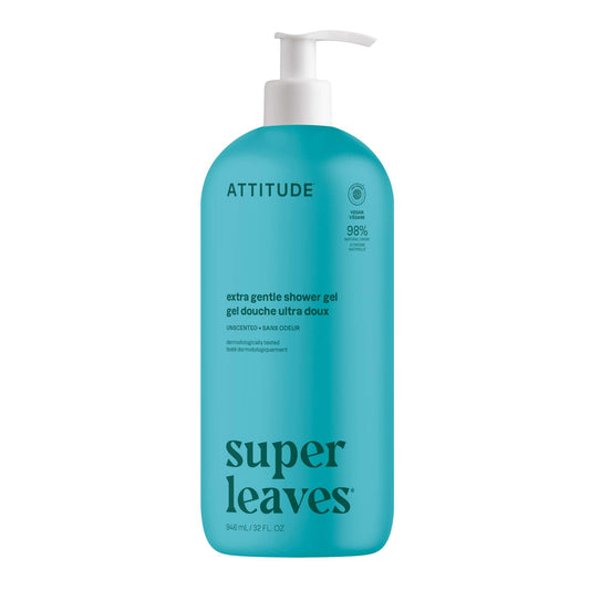 Gel douche ATTITUDE, Fabriqué au Canada, Vérifié EWG, Testé dermatologiquement, À base de plantes et de minéraux, Produits de soins personnels végétaliens, Non parfumé, 946 mL 🍁 All In One Marketplace Canada