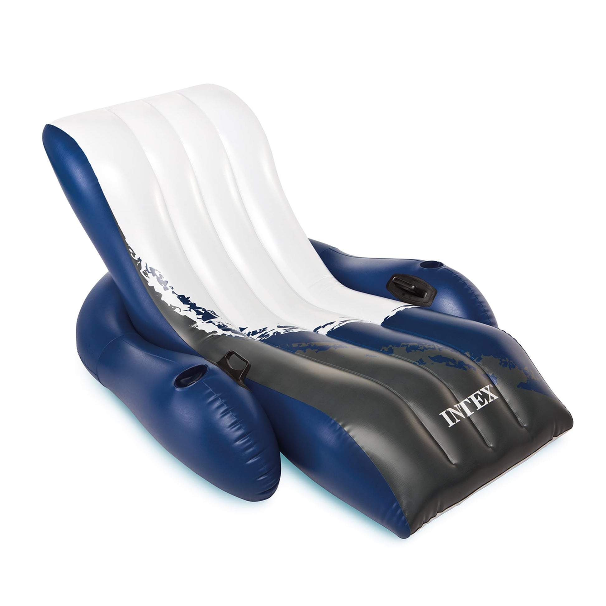 Intex Floating Recliner Inflatable Lounge, 71" X 53", Blue, 58868EP Intex