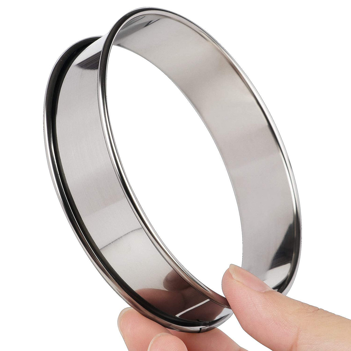 FANGSUN 4 Inch English Muffin Rings, Stainless Steel Crumpet Rings, Tart Rings for Baking, Double Rolled Nonstick Round Cake Ring, Metal Pastry Ring Mold for Dessert Food Making Tool 🍁 All In One Marketplace Canada