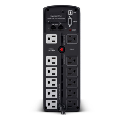 CyberPower CP1500PFCLCD PFC Sinewave UPS System, 1500VA/1000W, 12 Outlets, AVR, Mini Tower, Black - Available at All In One Marketplace Canada