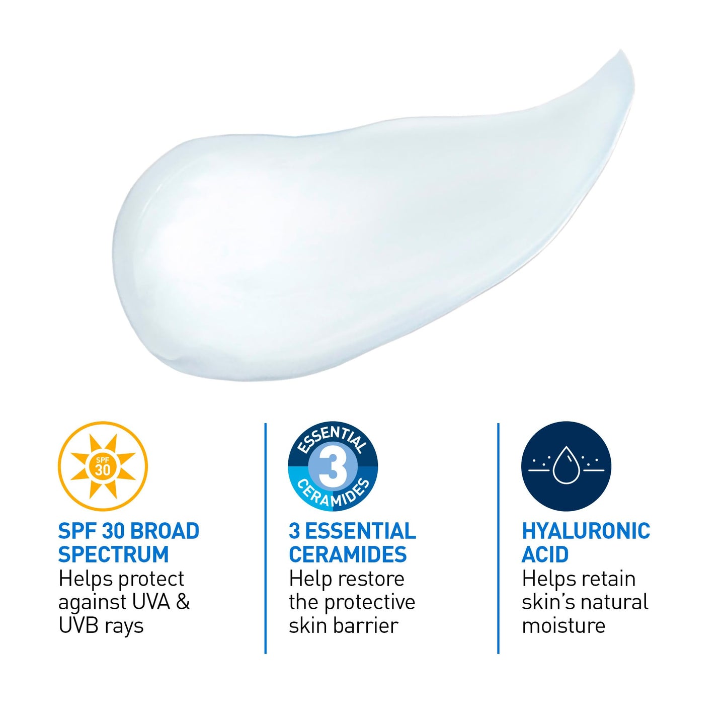CeraVe Ultra-light Face Moisturizer with SPF 30. Hyaluronic Acid face sunscreen lotion for Men & Women, Normal to Oily & sensitive skin. Fragrance-Free, Oil-Free, Non-Comedogenic, Travel Size 52 ML